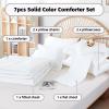 weigelia Queen Comforter Set White Comforter Set Queen 7 Pieces Bed in a Bag Queen Size Bedding Set with Fitted Sheets, Flat Sheets, Pillow Shams and Pillowcases view 4