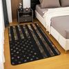 American Flag Camo Rug, Rustic Tree Leaves Camouflage Area Rug 5x6'6'', Military Hunting Carpet for Boys Teens Kids Man, Nature Conifer Oak Branches Non Slip Living Room Rugs view 3