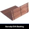 Bamboo Bath Mat Bathroom Rugs Floor Wood Shower Bathtub Waterproof Non Slip Accessories 16x24 Inch Easy to Clean, Walnut Bamboo, 1 pc view 3