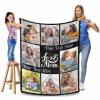 Customized Blanket with Pictures and Text for Mom, Personalized Gifts for Mother's Day, Birthday, Christmas - Love You Mom in Soft Throws 40"x50" view 1