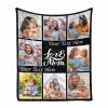 Customized Blanket with Pictures and Text for Mom, Personalized Gifts for Mother's Day, Birthday, Christmas - Love You Mom in Soft Throws 40"x50" view 2