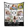 Custom Blankets with Pictures and Names for Mom Unique Personalized Gifts for Any Occasion - Personalized Photo/Name Collage Blanket Soft Throw 60"x80" view 2