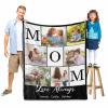 Custom Blankets with Pictures and Names for Mom Unique Personalized Gifts for Any Occasion - Personalized Photo/Name Collage Blanket Soft Throw 60"x80" view 4