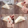 Typutomi 200 Pcs Plastic Wrappers for Sandwiches, Disposable Transparent Sandwich Containers Sandwich Wedge Box Triangle Bakery Packaging, Easy to Tear(Orange) view 4