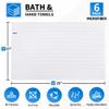 HOMERHYME White Hand Towels, 6 Pack 25''*15'' Microfiber Hand Towels for Bathroom Kitchen, All-Purpose Quick Dry Lint Free Soft Absorbent Wash Cloths, Gym Towels Bath Towels Bulk for Yoga Spa Hotel view 2