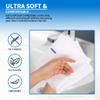 HOMERHYME Hand Towels, 12 Pack 25''*15'' White Microfiber Kitchen Bathroom Hand Towels, All-Purpose Quick Dry Lint Free Soft Absorbent Bulk Checkered Washcloth Bath Towels for Travel Gym Hotel view 4