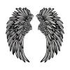 1/8 Angel Wings Metal Wall Art With LED Lights, Metal Angel Wings Modern Wall Sculpture, Removable Wings Home Decor Art for Bedroom for Indoor, Outdoor, Home, Living Room, Bedroom, Study, Offices view 1