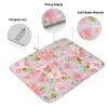 Spring Floral Dish Drying Mat for Kitchen Counter, Pink Peach Blossom and Green Leaf on Green Absorbent Reversible Dish Drainer Rack Mats for Coffee Bar Mats 18''x24'' 2 PCS view 2