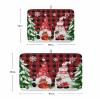 Christmas Gnomes Dish Drying Mat for Kitchen Counter, Winter Snowflake Xmas Tree Red Black Plaid Absorbent Reversible Dish Drainer Rack Mats for Coffee Bar Mats 16''x18'' 1 PCS view 3