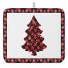 Christmas Tree Dish Drying Mat for Kitchen Counter, Xmas Tree Red Black Plaid Snowflake Absorbent Reversible Dish Drainer Rack Mats for Coffee Bar Mats 18''x24'' 1 PCS view 1