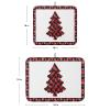 Christmas Tree Dish Drying Mat for Kitchen Counter, Xmas Tree Red Black Plaid Snowflake Absorbent Reversible Dish Drainer Rack Mats for Coffee Bar Mats 18''x24'' 1 PCS view 3