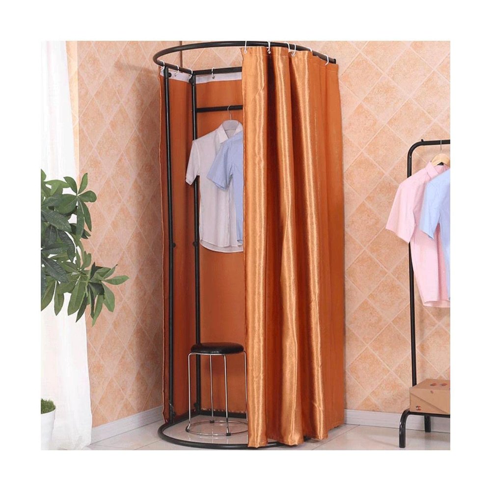 HIRNER Fashion Portable Changing Room Easy Installation Freestanding Clothing Store Fitting Room Classic Sturdy Thick Metal U-Dressing Room Modern