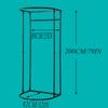 HIRNER Fashion Portable Changing Room Easy Installation Freestanding Clothing Store Fitting Room Classic Sturdy Thick Metal U-Dressing Room Modern view 2