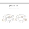 Gruytoie Small Round Coffee Table, Office Table, Reception Negotiation Table Dining Table and Chair Cafe Library Office Beauty Salon Table Living Room Upholstered Chair (20) view 3