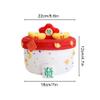 BOOMLATU Weave Rope Round Storage Basket with Lid,Cute Small Basket Idea for Organizing and Storing (Style 2) view 2