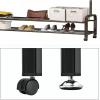 AZHANGYB Clothes Rack, Industrial Pipe Clothing Garment Rack On Wheels With Brakes, Heavy Duty Sturdy Metal Rolling Clothing Coat Rack Holder (A) view 4