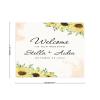 Welcome to Our Wedding Welcome Sign Floral Wood Home Sign Welcome To Our Happily Ever After Personalized Wedding Wood Guestbook for Wedding Reception Ceremony Engagement Party Decorations 16x20 view 3