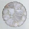 AANTHROPOLOGY By Rhea Rose Quartz Agate Organic Edge Side/Coffee Table (Silver - Finish), Diameter(14 inch) view 3