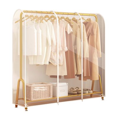 EDWOL Clear Wardrobe Hanging Clothes Storage Bag Clothes Dust Cover Garment Rack Cover Clothing Storage Bag for Coats, Suits, Dresses,59.06X19.69X59.06Inch