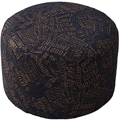 Katzowen Home Round Pouf Footstool,Sofa Couch Foot Leg Rest Step Stool Lightweight Epe Filler Not Easy to Sink-b 40x40x30cm (Color : F, Size : 40x40x30cm(16x16x12inch))