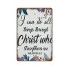 Bible Verse PHILIPPIANS 413 Farmhouse Decor,Antique Bible Verse,Rustic Sign,Personalized Metal Tin Sign Print Decoration for festival Gifts for Friend Family,Retro Home Decor Wall Art 5.58 inch view 1
