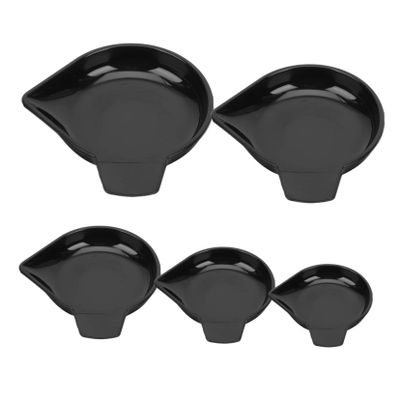 GANAZONO 5 Pack Electronic Scale Trays Mini Weighing Dish for Jewelry and Small Items Stackable Plastic Weighing Pan 4.13 X 3.93 X 0.59 in Smooth Round Edges