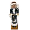13" Blue and White Shepherd Christmas Nutcracker view 1