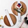 UPKOCH Marble Joint Cutting Board Reusable Bread and Fruit Serving Tray with Handle Non- -Boys and Girls Design for Kitchen Home Restaurant Use for Steak Display view 4