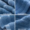 SKIITOON Quick-Dry Luxury Towels-4 Piece Set,Pure Cotton Towels 13X30 Inch,for Hotels,Spa,Home,Shower,High Terry Density,Strong Water Absorption,Perfect for Men,Lady (Color : Grey-Blue) view 2