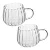 2Pcs Transparent Mugs with Handle Tea Mugs for Hot and Cold Drinks Soup Water Milk Drinking Cups view 1