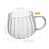 2Pcs Transparent Mugs with Handle Tea Mugs for Hot and Cold Drinks Soup Water Milk Drinking Cups view 2