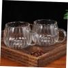 2Pcs Transparent Mugs with Handle Tea Mugs for Hot and Cold Drinks Soup Water Milk Drinking Cups view 4