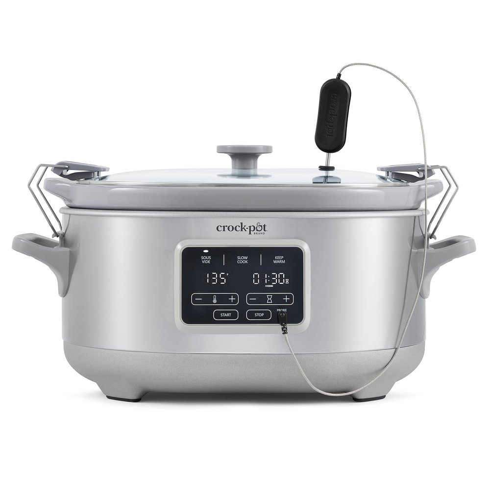 Crockpot Programmable 7-Quart Cook & Carry Slow Cooker with Sous Vide Stainless Steel
