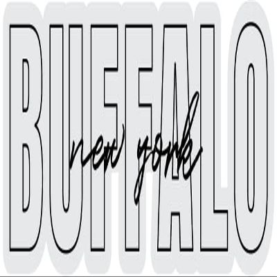 Buffalo New York Souvenir Vinyl Decal Sticker Clear Script Design 3 Inch