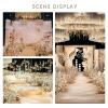 Champagne Aisle Runner 2mm Wedding Runner Rug Non-Slip Polyester Runner Carpet Roll for Birthday Party Decoration Prom Outdoor, with 1 Piece Carpet Tape (Size : 1.5x50m) view 4