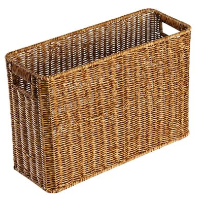 GANAZONO Woven Storage Basket Rattan File Organizer Wicker Basket Handles Storage Home Supplies