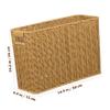 GANAZONO Woven Storage Basket Rattan File Organizer Wicker Basket Handles Storage Home Supplies view 2