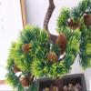 Artificial Bonsai Tree High-End Simulation Welcoming Pine Bonsai Green Plastic Green Plants Potted Desktop Fake Flower Set Home Decoration Maintenance Free view 4