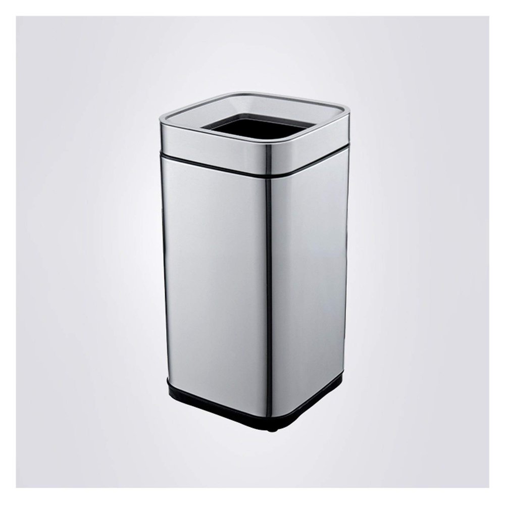 DYPASA Garbage Recycling Bin Square Uncovered Trash Can Household Living Room Bedroom Kitchen Garbage Bin Creative Simple Bathroom Stainless Steel Trash Can Kitchen Trash Can (Size : 25L)
