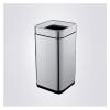 DYPASA Garbage Recycling Bin Square Uncovered Trash Can Household Living Room Bedroom Kitchen Garbage Bin Creative Simple Bathroom Stainless Steel Trash Can Kitchen Trash Can (Size : 25L) view 1