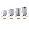 DYPASA Garbage Recycling Bin Square Uncovered Trash Can Household Living Room Bedroom Kitchen Garbage Bin Creative Simple Bathroom Stainless Steel Trash Can Kitchen Trash Can (Size : 25L) view 2