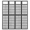 Gecheer Room Divider, Folding Privacy Screen Trellis 63.4inx70.9in Solid Fir Wood for Indoor Plant Support and Room Separation view 3