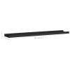 Gecheer Floating Wall Shelves, Set of 2 Black MDF 31.5 in Wall Mounting Shelves for Home Decor, Picture Frames, and Wall Art Display view 3