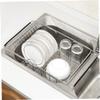 Angoily Over Sink Dish Rack Large White Multi-Hole Dish Drying Rack Kitchen Sink Drainer view 2