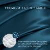 MR&HM Satin Bed Sheets, Twin Size Sheets Set, 3 Pcs Silky Bedding Set with 15 Inches Deep Pocket for Mattress (Twin, Teal) view 2