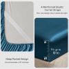 MR&HM Satin Bed Sheets, Twin Size Sheets Set, 3 Pcs Silky Bedding Set with 15 Inches Deep Pocket for Mattress (Twin, Teal) view 4