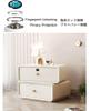 Smart Nightstand with Charging Station and Fingerprint Lock,de Table with Drawer,Modern Solid Wood Bedside Table,Upper 360 Rotatable,for Living Room,Sofa,Office Customizable (Color : 7light Gray, S view 4