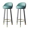 KAMPCO Set of 2 Counter Height Swivel Bar Stools with Backs, Faux Leather Upholstered Bar Chairs for Kitchens Island, Pub, Coffee, Home Dinning view 1