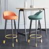 KAMPCO Set of 2 Counter Height Swivel Bar Stools with Backs, Faux Leather Upholstered Bar Chairs for Kitchens Island, Pub, Coffee, Home Dinning view 2