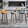 KAMPCO Set of 2 Counter Height Swivel Bar Stools with Backs, Faux Leather Upholstered Bar Chairs for Kitchens Island, Pub, Coffee, Home Dinning view 4
